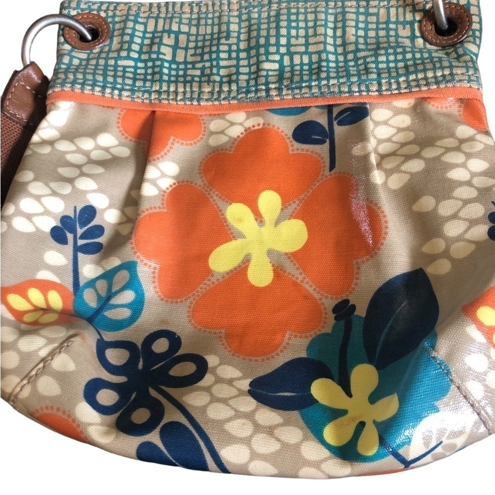 Fossil Coated Canvas Summer Shoulder Bag Wide Adj… - image 3